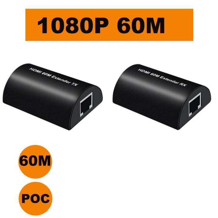 Extender HDMI Over 4K Hdmi Extender Cat5/6สาย60M HDMI To RJ45