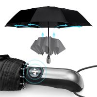 【CW】 Wind Resistant Three Folding Automatic Umbrella Rain Women Auto Luxury Big Windproof Umbrellas Men Frame Windproof High Quality