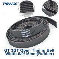 {RUIO} POWGE GT 3GT เปิดเข็มขัดเวลาซิงโครนัสกว้าง6/9/15มม. 3GT-6/3GT-9/3GT-15ยางขนาดเล็กฟันเฟืองความแม่นยำตำแหน่ง3GT เข็มขัด