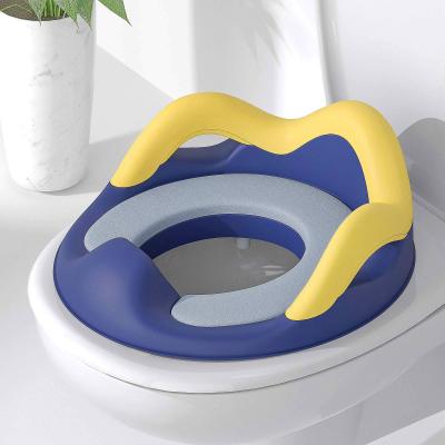 Potty Training Seat for Kids Boys Girls Toddlers Toilet Seats for Baby with Cushion Handle and Backrest Toilet Trainer