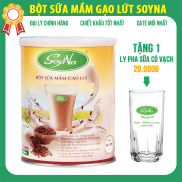 Sữa bột gạo lứt mầm Soyna 400gr date mới tặng kèm 1 ly pha sữa có vạch