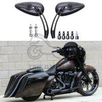 Motorcycle Skull Teardrop Rearview Side Mirrors for Harley Street Glide Special Sportster 1200 883 Rear View Mirrors Accessories