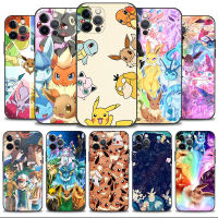 Phone Case For iPhone 14 13 12 11 Pro Max 6 6S 7 8 Plus X XS XR 12 13 Mini Soft Cover Pokemon Pikachu Psyduck Squirtle Family  Screen Protectors
