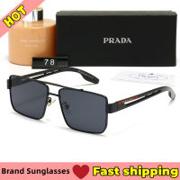 PRADAˉ แว่นตากันแดดสําหรับผู้หญิงและผู้ชาย Anti-UV Polarized ใหม่เดิมแว่นตากันแดดผู้หญิงแว่นตากันแดดผู้หญิงพร้อมกล่องแบรนด์