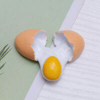 2PCS Simulation Cracked Egg Fridge Magnet Funny Resin Refrigerator Sticker Realistic Food Fridge Magnet For Home Kitchen