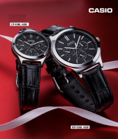 นาฬิกาคูรัก Casio รุ่น MTP-V300L-1A และ LTP-V300L-1A สายหนัง สีดำ - ของแท้ 100% รับประกันสินค้า 1ปีเต็ม