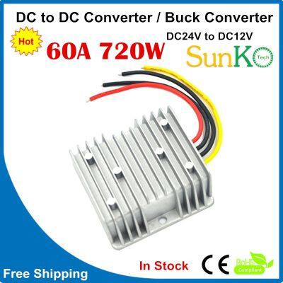 DC to DC 24V to 12V 60A Step Down ตัวแปลง [จัดส่งฟรี] กันน้ํา 60A DC-DC แปลงพาวเวอร์ซัพพลาย