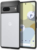 Miimall เคส7A ด้านโปร่งแสงสำหรับ Google Pixel,[ป้องกันมิลเกรด] [ป้องกันลายนิ้วมือ] ด้านหลังพีซีชนิดแข็งสัมผัสนุ่มลื่นกรอบ TPU แบบนุ่มถุงลมรับแรงกระแทกสำหรับเคส Pixel 7สีดำ