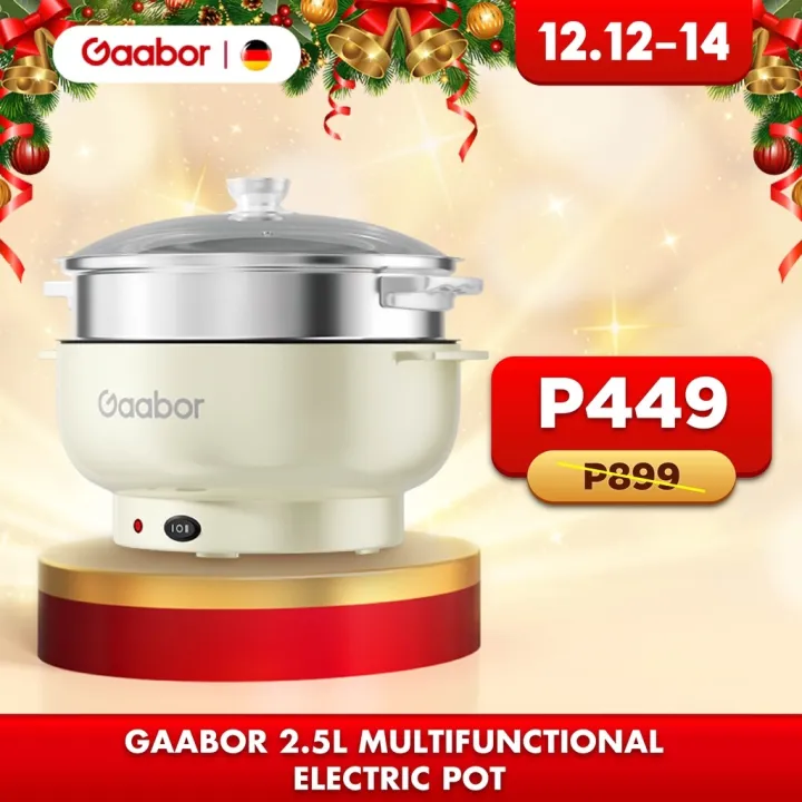 Gaabor Mini Rice Cooker 18l25l Multi Function Cooker Non Stick Inner Pot With Steamer Lazada Ph 4906