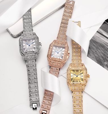 BESTWIN Dr Tong square all over the sky star cross-border quartz watch women trill hot style female table drill ladies watch