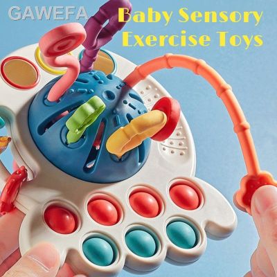 Cut Mainan Pendidikan เซ็นเซอร์ Bayi Montessori Tali Tali Tarik Pegan Jari Mainan Latihan Pembelajaran Awal Tumuh GI BPA Gratis 1-3Y