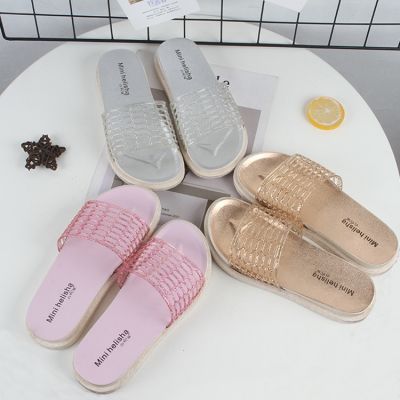 Hhs new fashn summer trrent mesh h sls for outer womens flat daily flip flops bea shoes