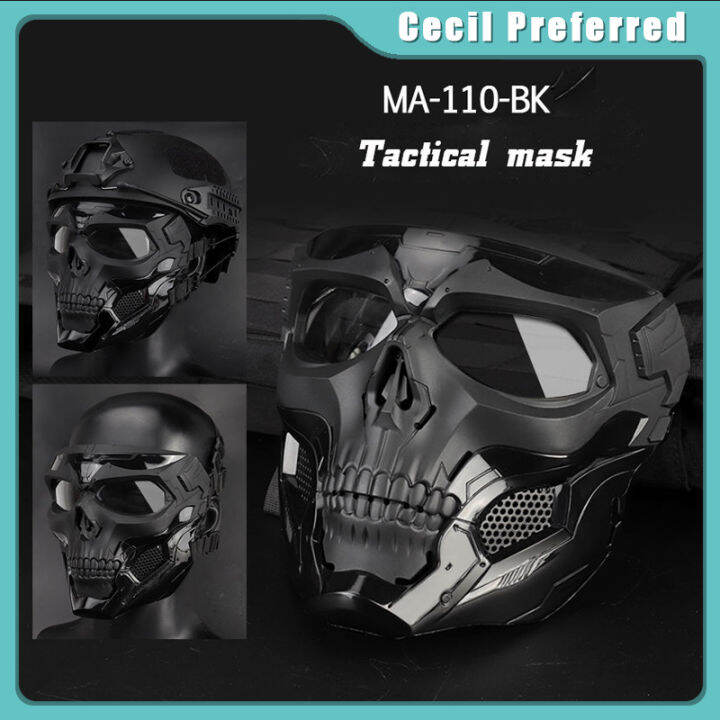 Outdoor Antifog Airsoft Mask Protective Gear Full Face Mask Helmet Paintball Skull Mask Airsoft