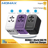 MOMAX UA8โลก PD 65W อะแดปเตอร์ชาร์จไฟเร็วเครื่องแปลงไฟสำหรับเดินทาง AC G/eu/au/ปลั๊ก US