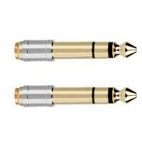 6.35mm to 3.5mm Converters 1/4 Inch Male 1/8 Inch Female 6.35 to 3.5 Jack Headphone Audio Adapter Connector Plug