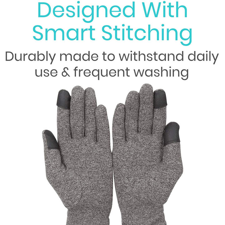 ถุงมือข้อต่ออักเสบแบบเต็มนิ้ว-ถุงมือแบบสวมศีรษะสวมใส่สบายถุงมือรัดข้ออักเสบผ้าฝ้ายแบบนุ่มใส่สบาย