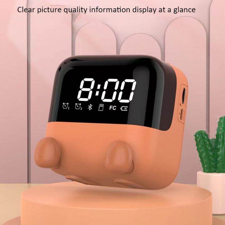 wireless-fm-radio-portable-bluetooth-speaker-desktop-alarm-clock-with-led-screen-support-handsfree-tf-card-play