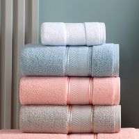 100% Cotton Bath Towels Absorbent Bathroom Home Towels Soft 2Pcs Towel Sets Kitchen Thicker Quick Dry Cloth For Cleaning