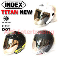 หมวกกันน็อค INDEX Titan NEW มี3สีให้เลือก หมวกมาตรฐานมอก DOT ทรง Open Face สุดเฉี่ยวเฟี้ยวทันสมัยกว่าใคร