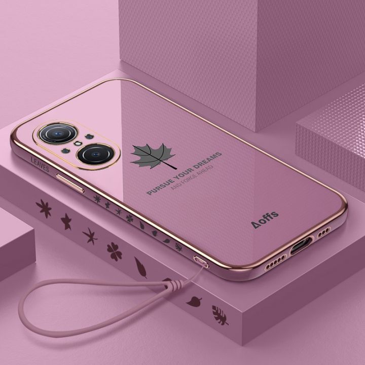 เคสโทรศัพท์ใหม่สำหรับ-huawei-nova-9-se-8i-8-p50-pro-2022ฝาหลังใบเมเปิลชุบด้วยเชือกมือ-nova9-nova9se-ปลอกโทรศัพท์มือถือ9se