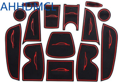 รถ Anti-Dirty Pad ประตู Groove Gate Slot ถ้วย Pad Anti-Slip Mat สำหรับ Citroen C-Elysee พร้อม Armrest Edition 2017