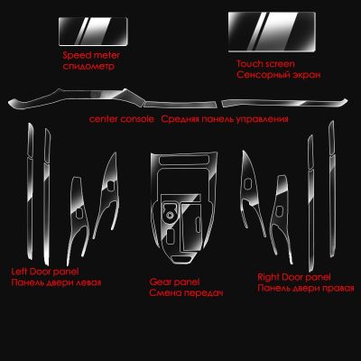 ฟิล์มใส Tpu สำหรับ Haval H6 2017-2022แผงหน้าต่างประตูเปลี่ยนเกียร์ภายในรถสติกเกอร์กันรอยแผงควบคุมกลาง