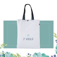 2023High quality new style 7 VEILS seven yarn pure cotton canvas handbag travel bag canvas bag shopping bag fashion and environmental protection