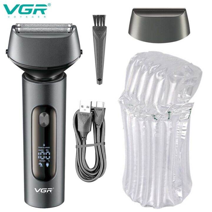 Vgr Pro Wet Dry Electric Shaver For Men Rechargeable Electric Razor 