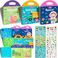 Childrens Reusable Sticker Book Cartoon Toddlers Cognition Learning Stickers Toy Early Educational Toys for Kids 2 3 4 Years