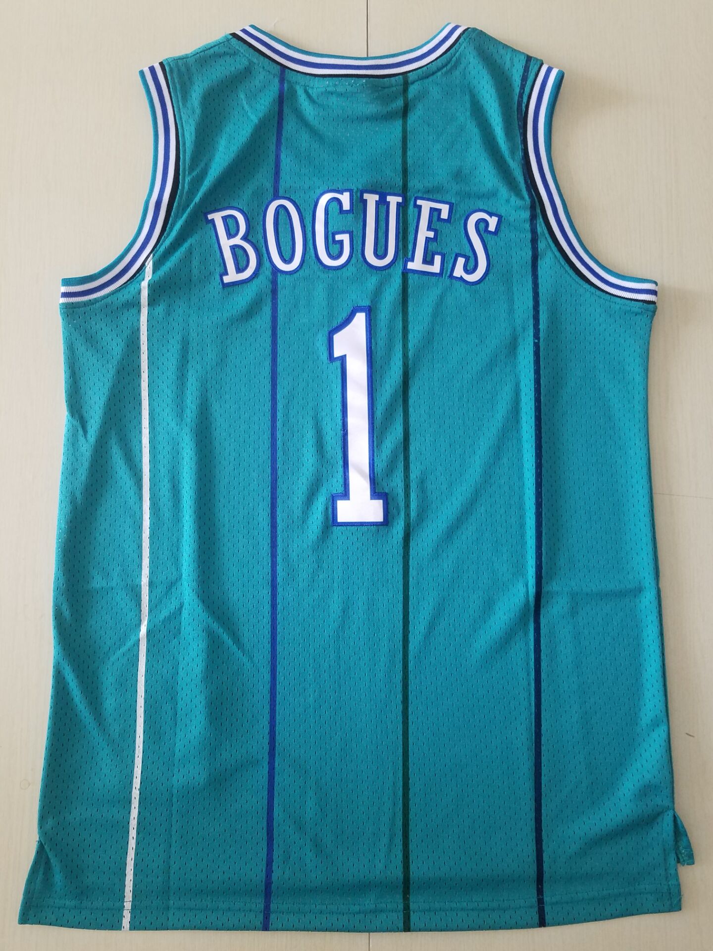 Retro 92 93 Tyrone Bogues #1 Charlotte Hornets Basketball Jerseys Stitched Green 