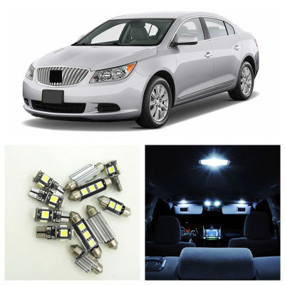 15pcs Xenon White LED Light Bulbs Interior Package Kit For Buick LaCrosse 2005-2013 Map Dome Door License Plate Lamp