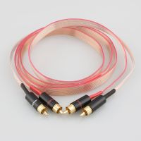 Baru Audiocrast FC10C Kabel RCA Sinyal Tembaga OCC Dawn Merah dengan Kabel Interkoneksi Colokan RCA Berlapis Emas