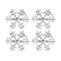 Christmas Snowflake Shape Napkin Rings, Napkin Holders for Cloth Napkins, Home Napkin Ring Christmas Decorations