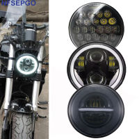 5.75 Inch Moto led Headlight Round Motorcycle headlamp for 883 sportster, For Motor DRL Headlights LED 5 34" Headlamp.