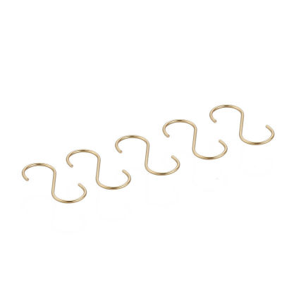 5Pcs Nordic simple S - shaped brass hook simple decorative clothing pole towel bar kitchen hanging hook fittings
