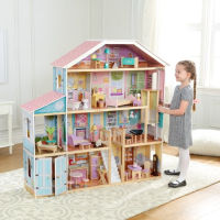 บ้านตุ๊กตา KidKraft Grand View Mansion Dollhouse with EZ Kraft Assembly™ Elevator and 34 Accessories