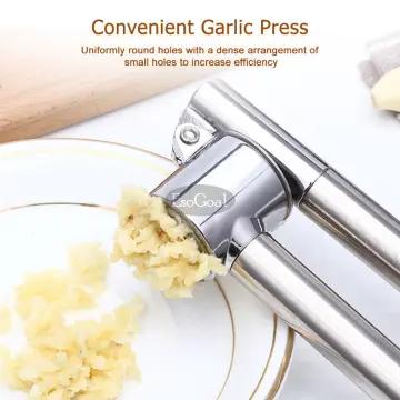 304 Stainless Steel Garlic Press, Portable Garlic Presser Mincer Chopper  Crusher Slicer Grater Squeezer, Kitchen Tools