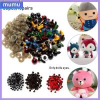 MUMU 20pcs/10pairs คุณภาพสูง อะไหล่ของเล่นยัดไส้ พลาสติก เครื่องประดับสัตว์หมี ตุ๊กตา DIY เครื่องมือ ตุ๊กตาคริสตัลอาย งานฝีมือตา