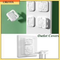 CIRETEX 6PCS หมีน่ารักๆ สองเฟส ล็อคที่ปลอดภัย ฝาครอบป้องกันปลั๊ก ฝาครอบซ็อกเก็ต ความปลอดภัยของทารก ฝาครอบเต้าเสียบ