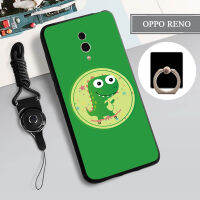 เคสอ่อนสำหรับ OPPO RENO เคสโทรศัพท์คลุมทั้งหมด2022ใหม่ป้องกันการตกหล่นกันรอยขีดข่วนฝามีที่ถือวงแหวนโทรศัพท์ &amp; เชือก