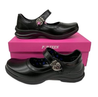 Popteen รองเท้านักเรียนหญิง รองเท้าหนังดำ  รุ่น  PT888 PT999 PT999L