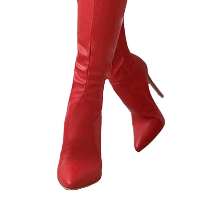 yotjar-รองเท้าบูทสูงถึงต้นขาแบบลำลองสำหรับผู้หญิงอุปกรณ์ให้ความอบอุ่นสำหรับงานเลี้ยงงานแต่งงานที่บ้าน