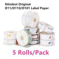 5 Rolls Original Thermal Label Paper Various Styles Waterproof Sticker Paper for Niimbot D11 D110 D101 Printers Etiqueta Papeles