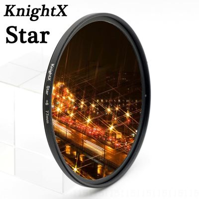 KnightX 52 58 67 72 77 mm Star Filter Point Line 58mm for Canon 18-55mm EOS Rebel T4i T3i T2i lens DSLR d3200 d5200 d5300 d3300 Filters