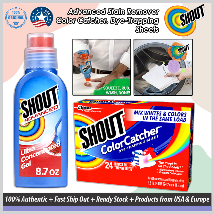 （NO COD Service) USA Version Shout Advanced Stain Remover for Clothes