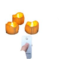 Pack of 3 Remote Control Electronic LED Candle LightBattery Operated Flameless Halloween Fake Wedding Candles