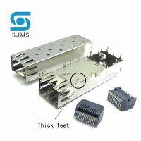 ₪۩ SFP Cage Press-Fit Solder PCB Thick feet For 1x1 20 Pin Fiber optic interface shield housing connector seat