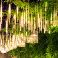 卍卐❂ LED Meteor Shower Garland Festoon Holiday Strip Light Outdoor Fairy String Lights for Street Garden Christmas Decoration Navidad