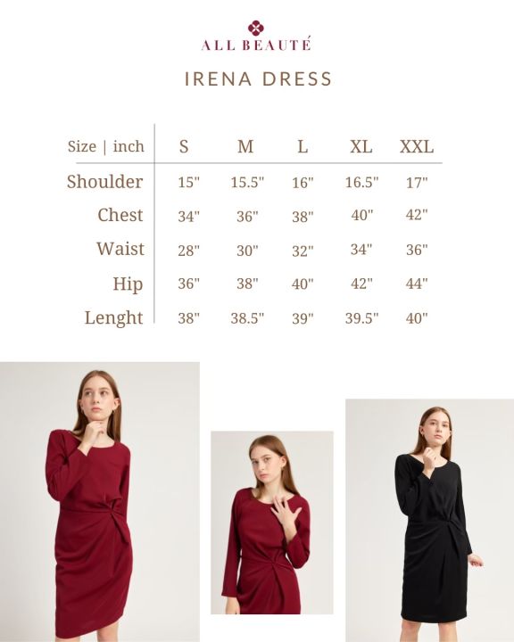 all-beaute-เดรสผู้หญิง-เดรสออกงาน-เดรสสีแดง-irena-dress