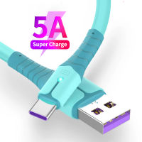 สายเคเบิลข้อมูลซิลิโคนเหลว5A,สายชาร์จเร็ว USB TYPE-C 1ม. พร้อมไฟ/TYPE-C สายชาร์จใช้ได้กับโทรศัพท์มือถือแอนดรอยด์ Huawei Xiaomi